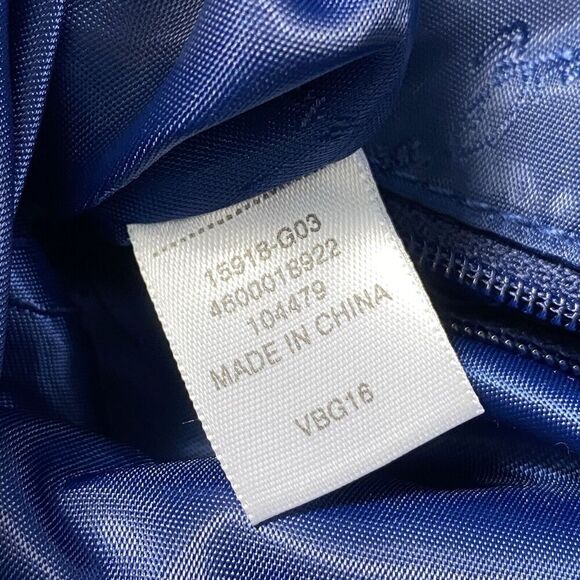 Vera Bradley Cuban Tiles Cotton Backpack Medium Blue Turquoise Straps 14"x12"x5" - Picture 10 of 14